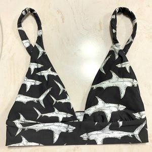 Boys + Arrows Small Shark Bikini Top. Never worn. No tags.